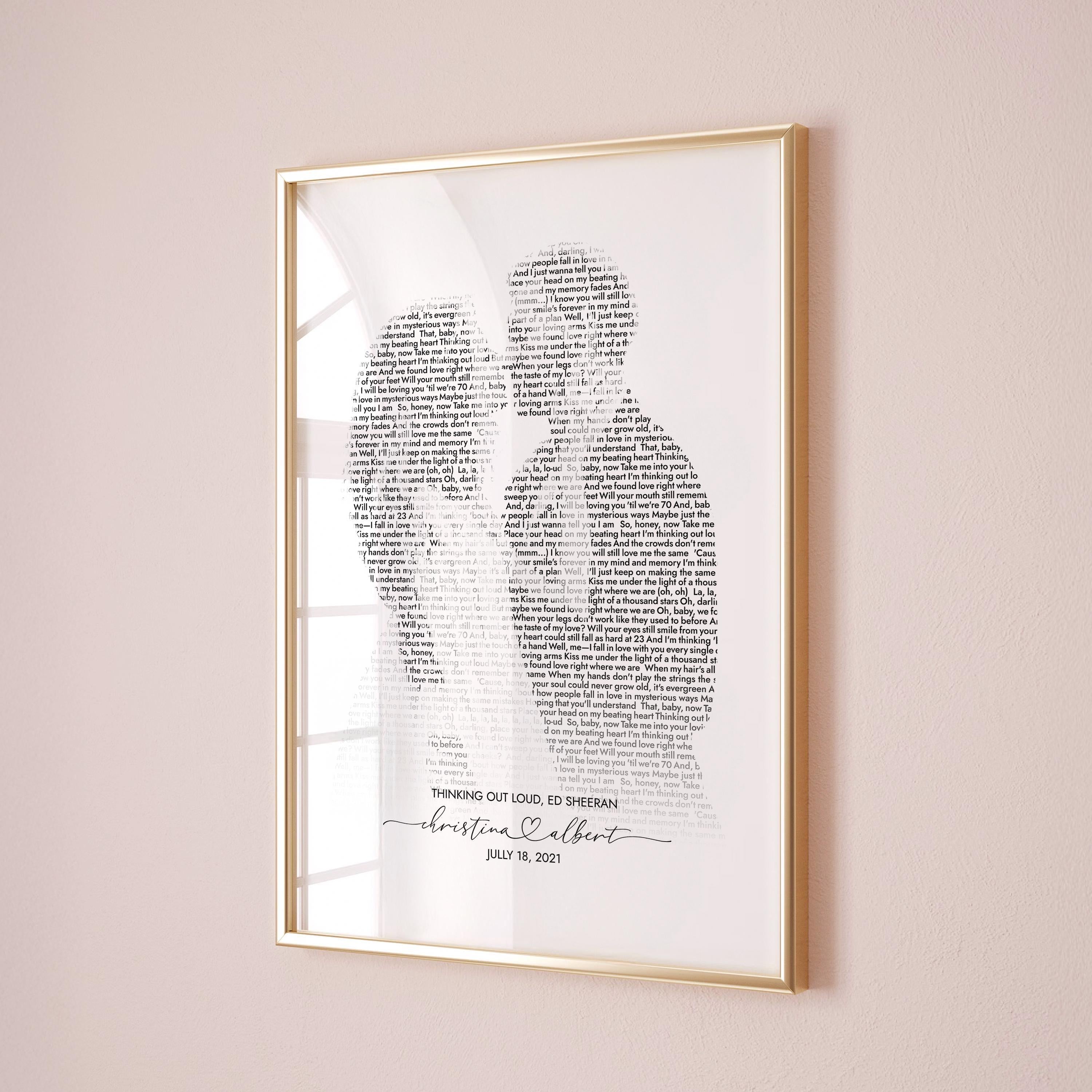 Custom Wedding Song Lyrics Print, Anniversary Dance (Digital File),