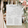 Custom Wedding Crossword Puzzle: Giant, Minimalist, Boho (Digital Deliver, PDF, JPEG, PNG Format)