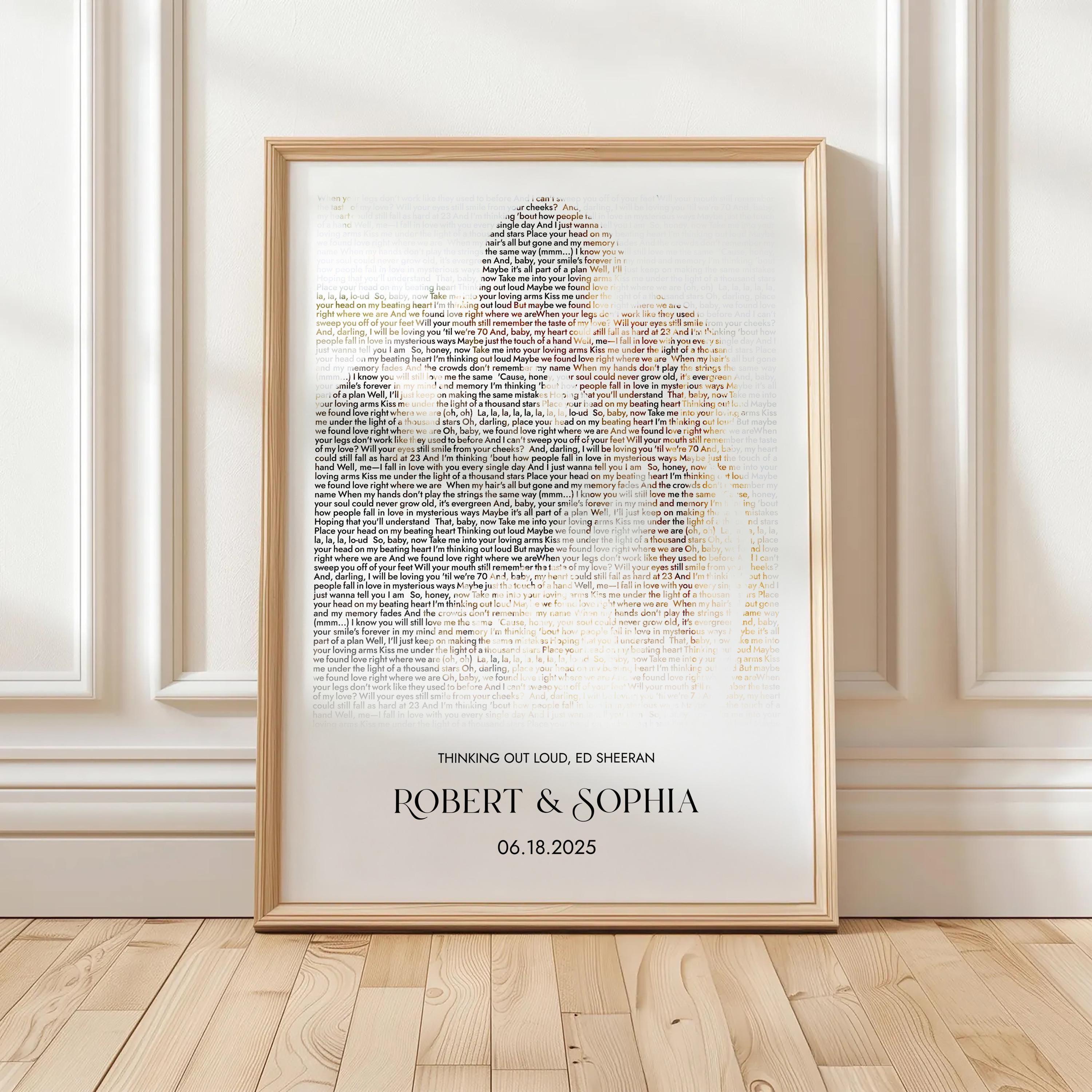 Personalized Wedding Song Lyrics Photo Print, Anniversary Gift , Lyric poster, Wall Art
