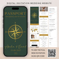 Digital Wedding Invitation Website: RSVP, Map, Countdown (Canva Template)