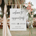 Engagement Party Welcome Sign: Modern Calligraphy, Editable Canva (Digital File)