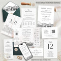 Custom Wedding Venue Lineart Invitation Bundle | Modern Wedding Sketch Illustration Invite | Editable Canva Template