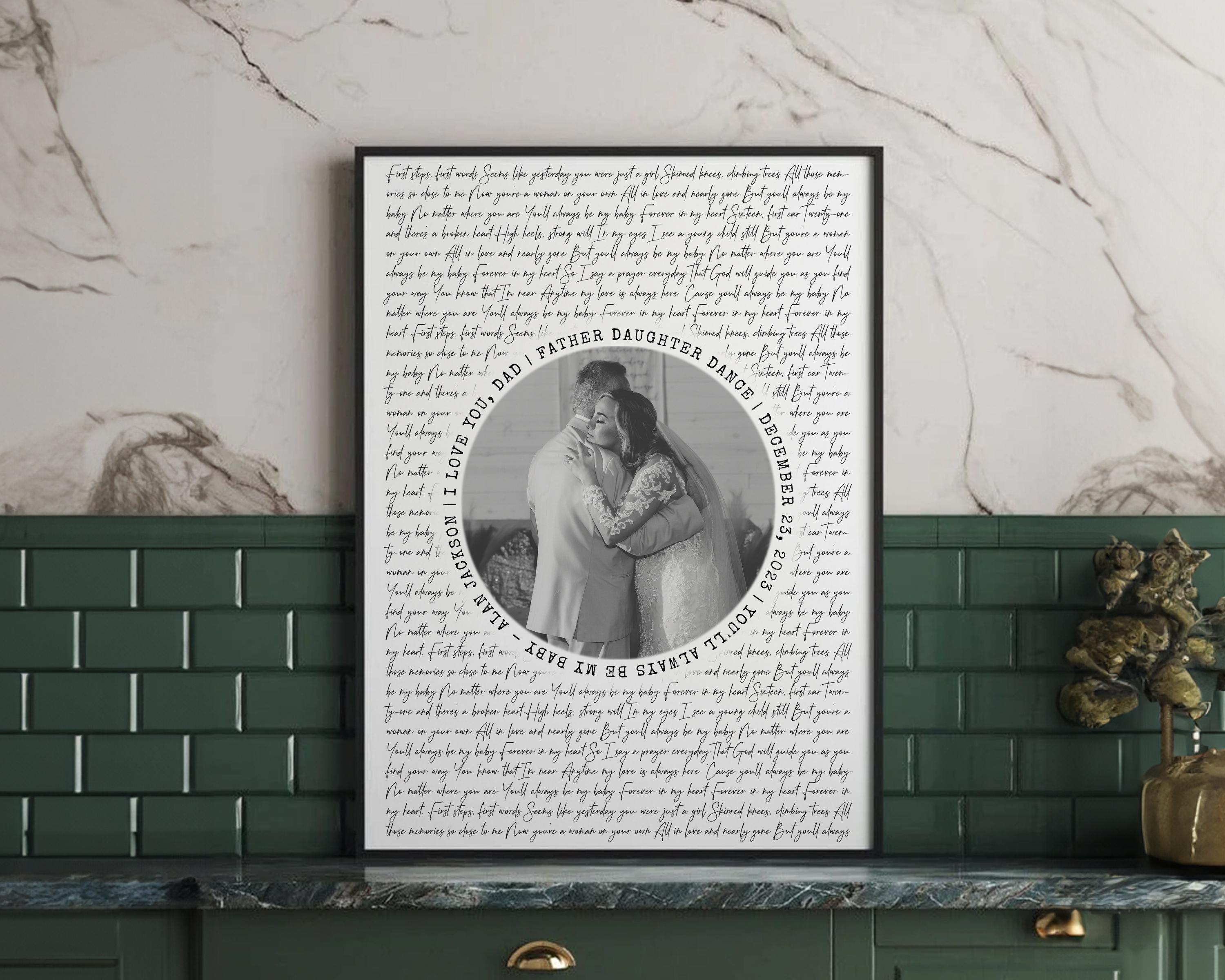 Father Daughter Dance Lyrics Art: Custom Wedding Song - Digital Download