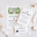 Custom Watercolor Wedding Venue Invitation Template: DIY Canva Design (Digital Download