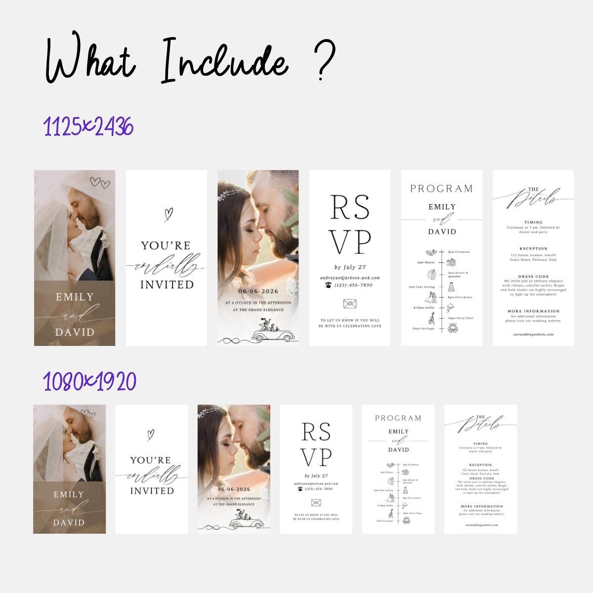 Animated Wedding Invitation Template: Photo Video, Digital Save the Date