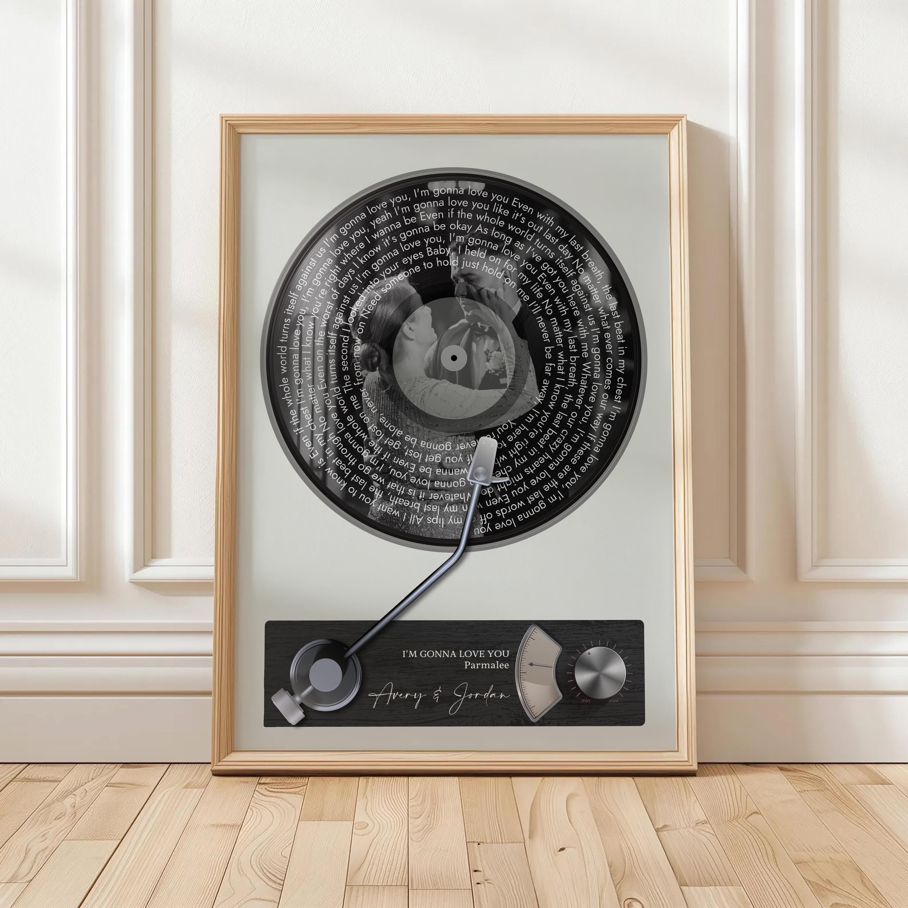 Mother Son Dance Song Lyrics Print - Custom Framed Wedding Art