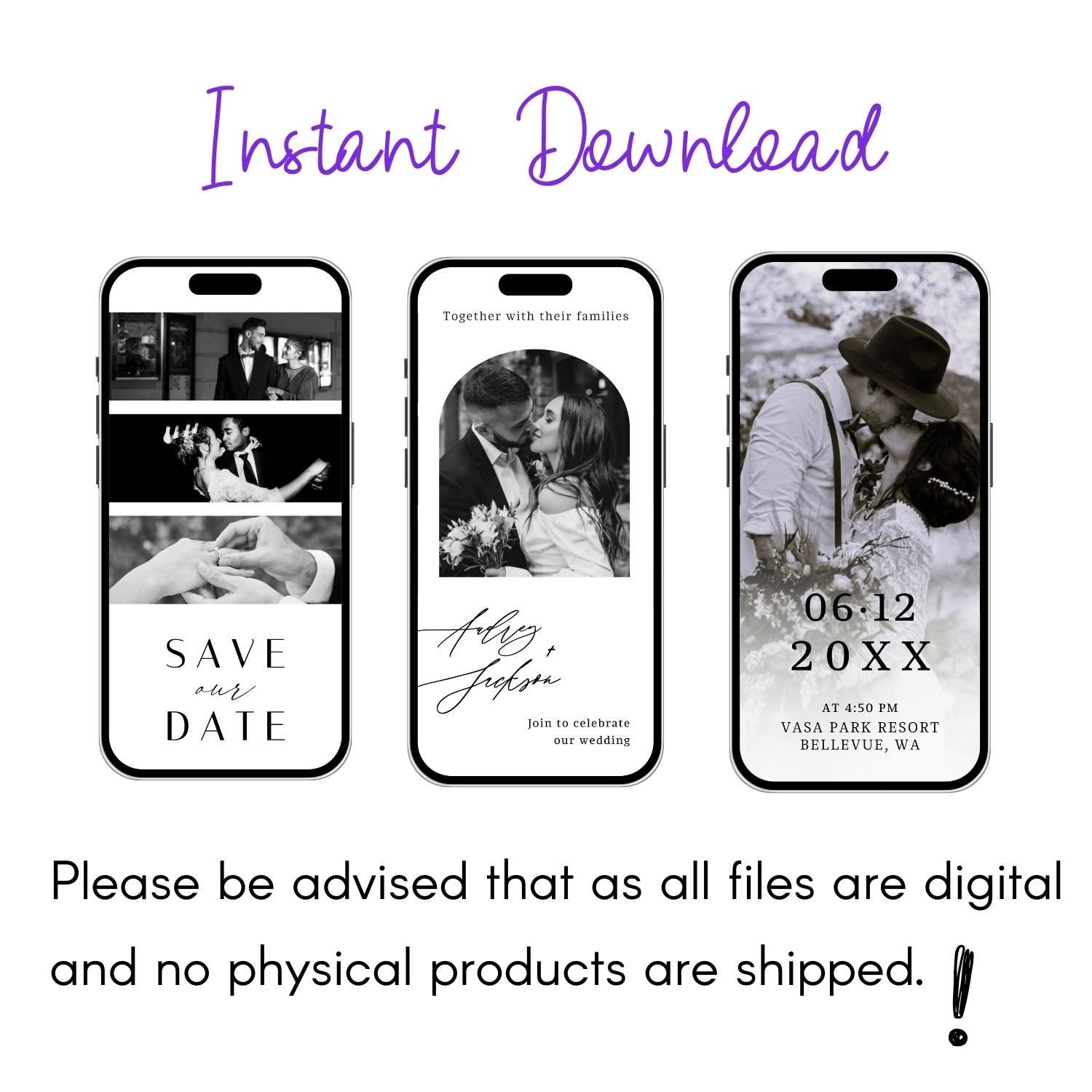 Animated Save The Date Video Invitation: Photo Template (Canva)