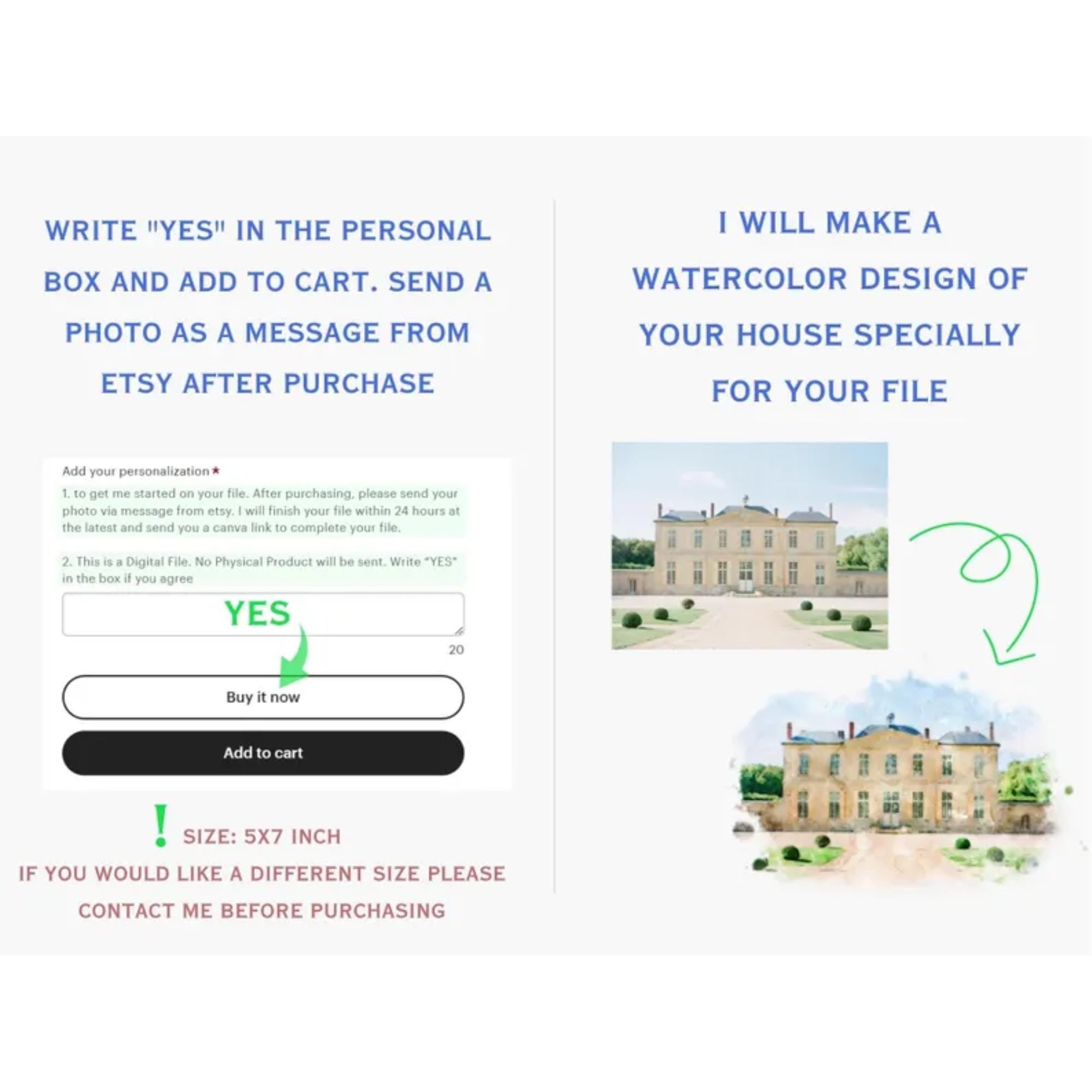 Custom Watercolor Venue Painting: Digital Wedding Illustration (PDF, JPG, PNG)