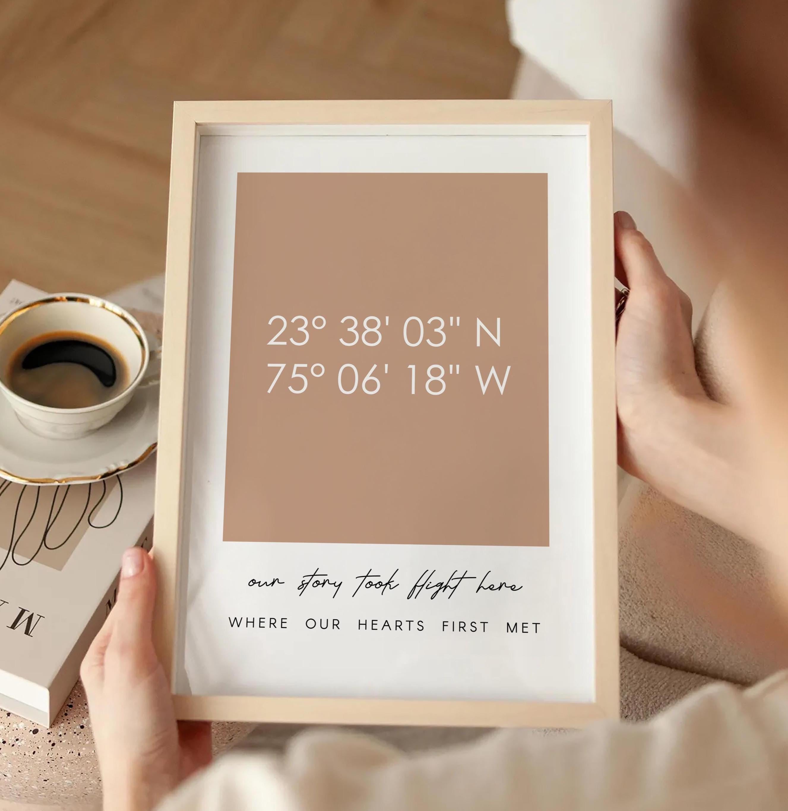 Personalized Coordinates Print: Custom Location Date Map