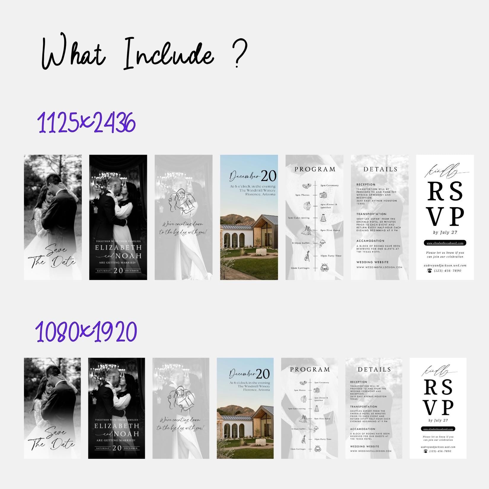 Animated Wedding Video Invitation: Minimalist Digital Phone Template (Canva Editable)