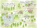 Custom Watercolor Wedding Map Illustration - Anniversary Gift (Digital Download)