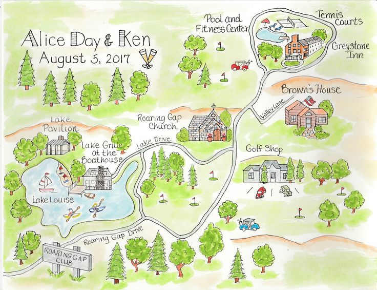 Custom Watercolor Wedding Map Illustration - Anniversary Gift (Digital Download)