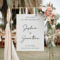 Minimalist Wedding Welcome Sign Template: Elegant Canva Poster (Digital Download