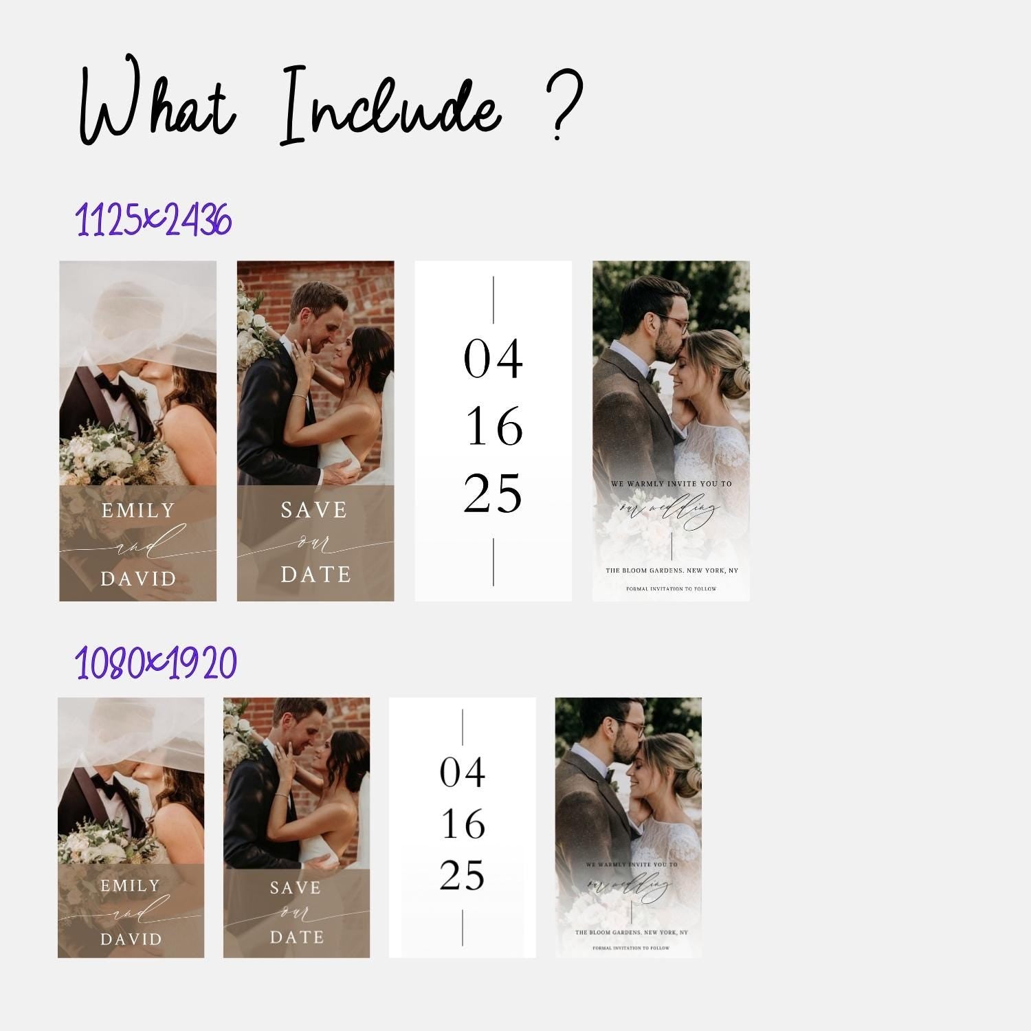 Animated Wedding Save the Date Template: Photo Invitation (Canva Editable, Digital Download)