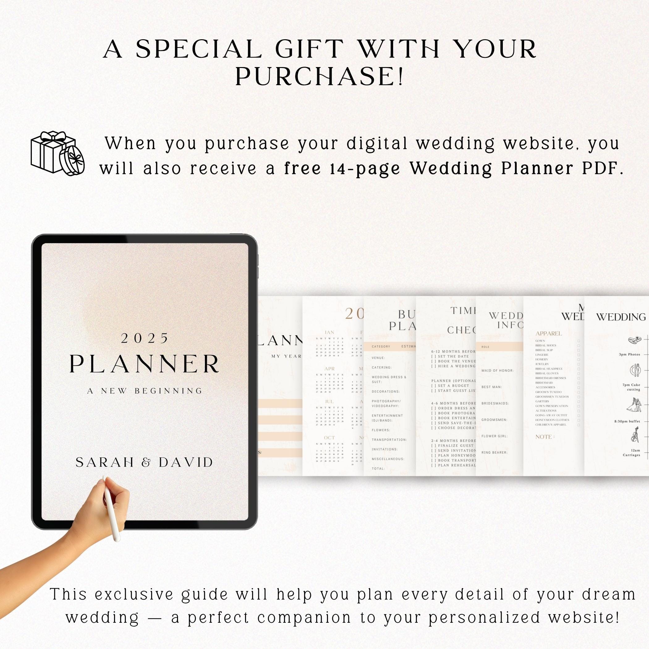 Interactive Wedding Invitation: RSVP, Map, Countdown Timer