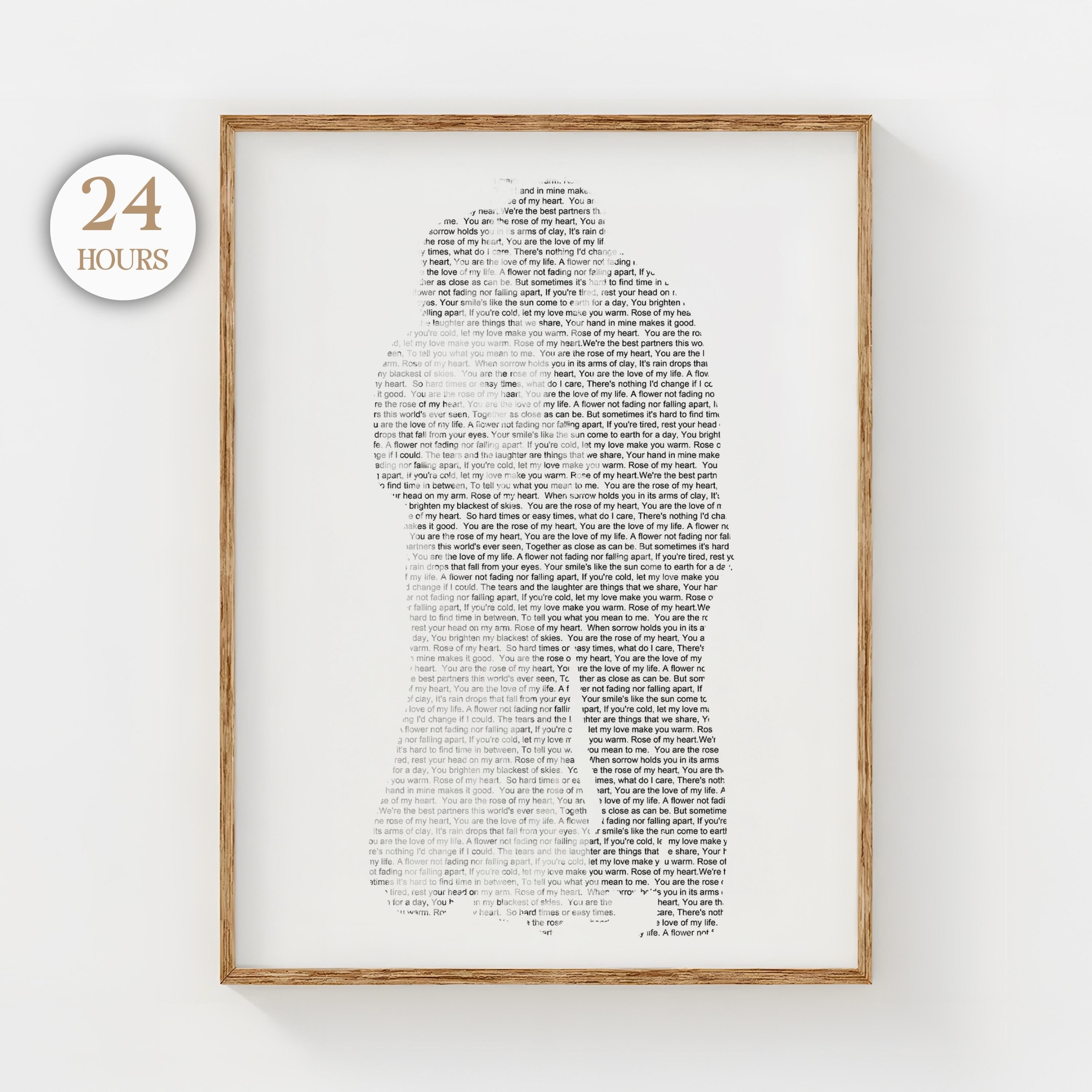 Personalized Wedding Song Lyrics Print - Custom Anniversary Gift