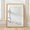 Wedding Song Lyrics Canvas Print, Personalized First Dance (Digital File)