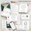 Custom Watercolor Venue Wedding Invitation | Printable Wedding Stationery Bundle | Editable Canva Template