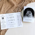 Photo Wedding Invitation Template, Gatefold Trifold, Editable Canva Minimalistic Invite