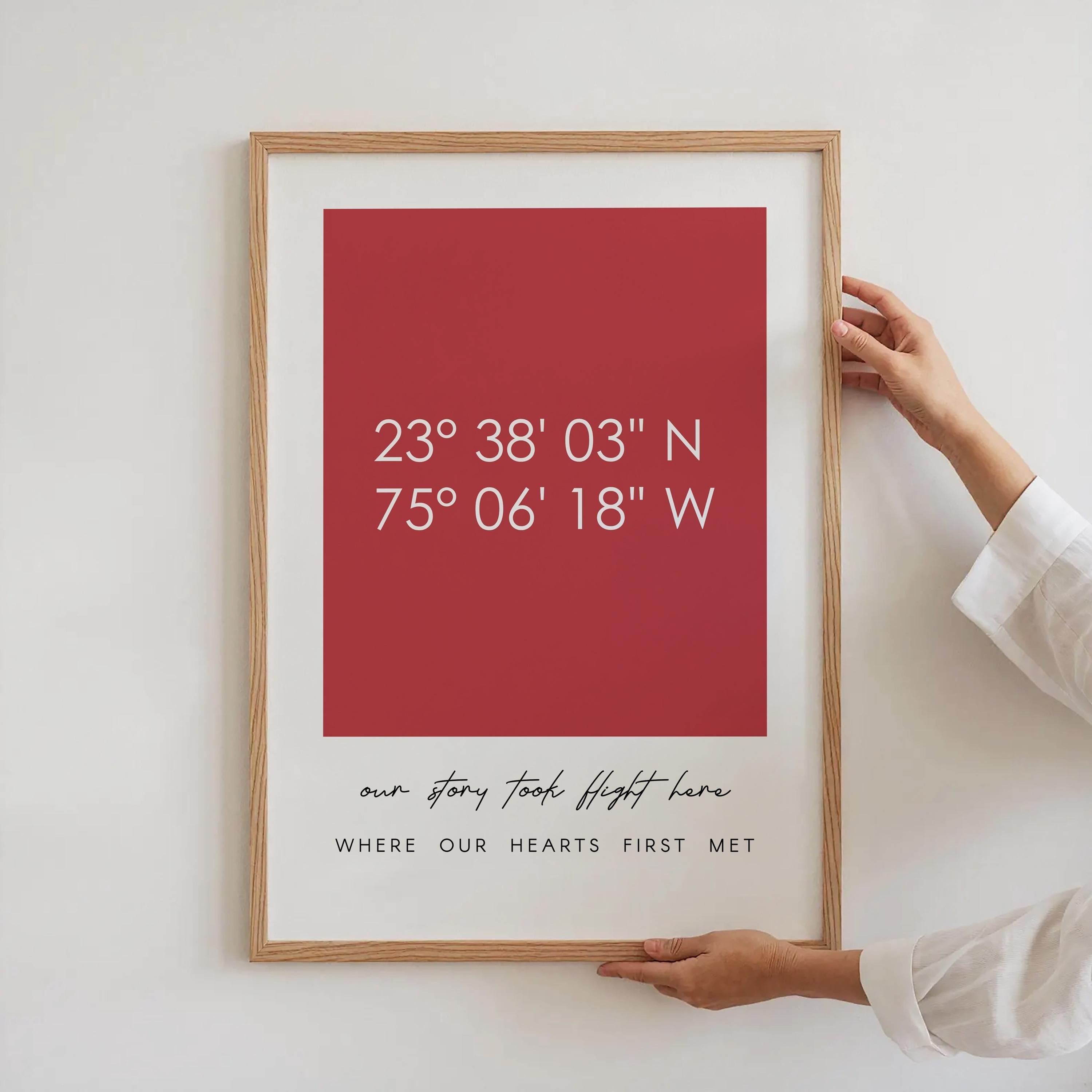 Personalized Coordinates Print: Custom Location Date Map