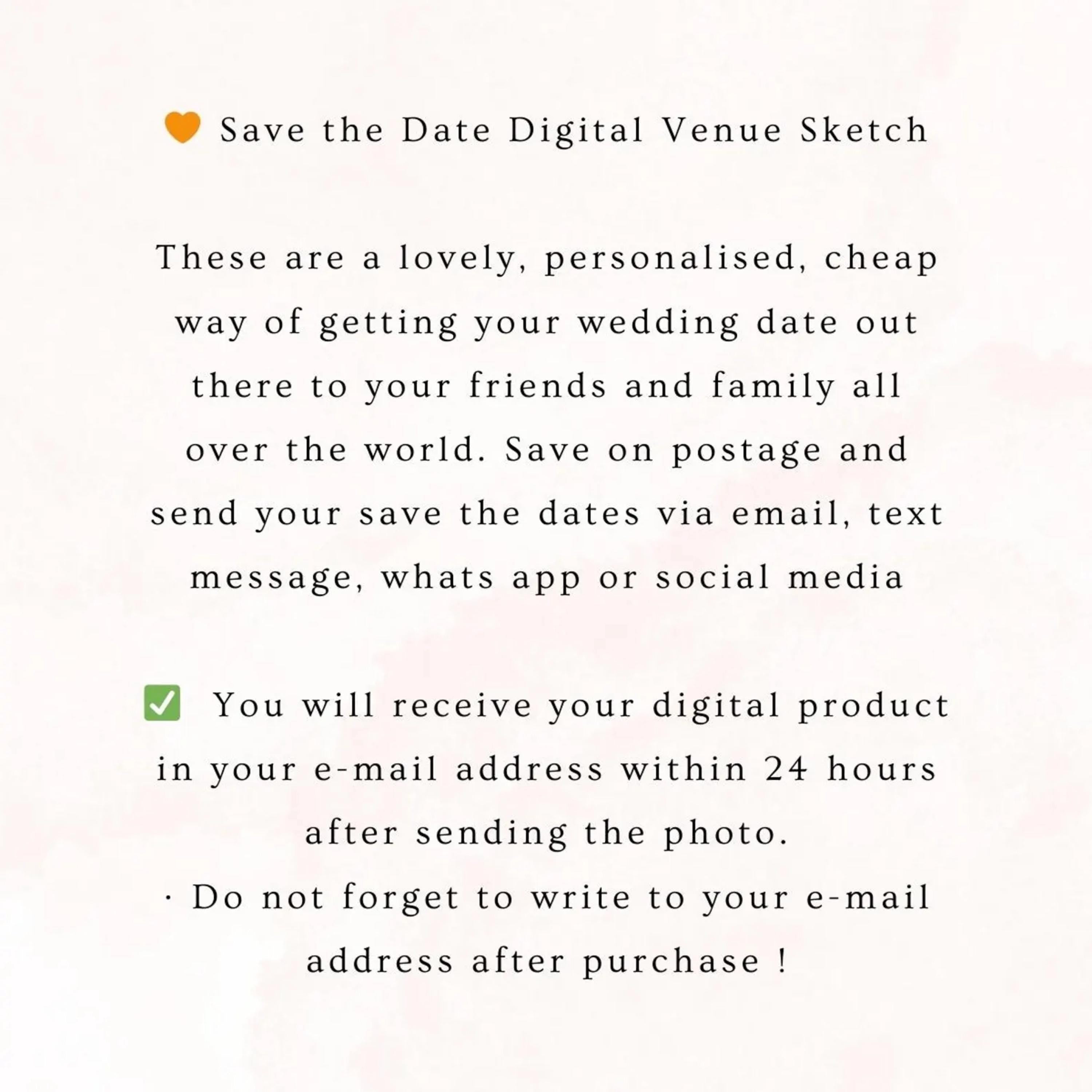 Watercolor Venue Wedding Invitation Suite, Digital Wedding Phone Invitation, Custom electronic venue E-vite, Editable Canva Template